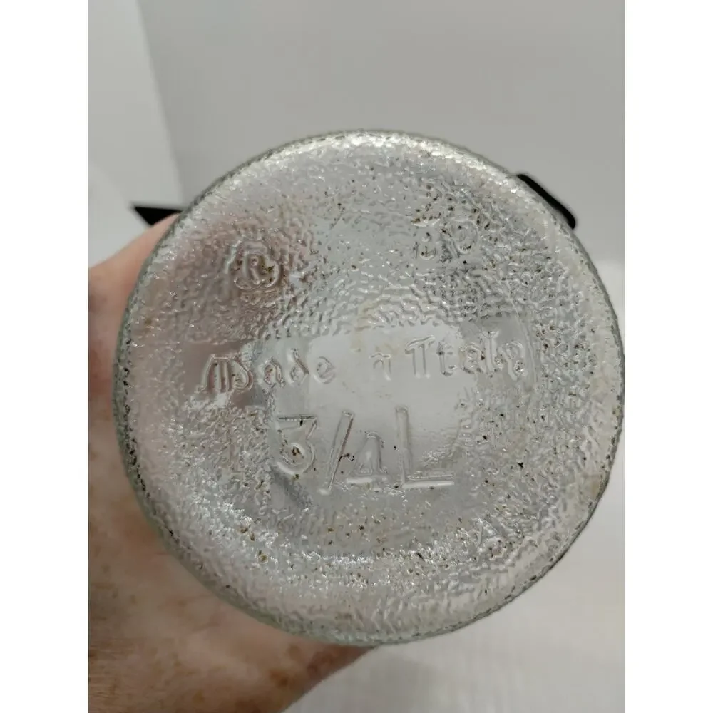 Hermetic Clear Glass Canister Jar 3/4L - Wire Hinged Lid - Made in Italy